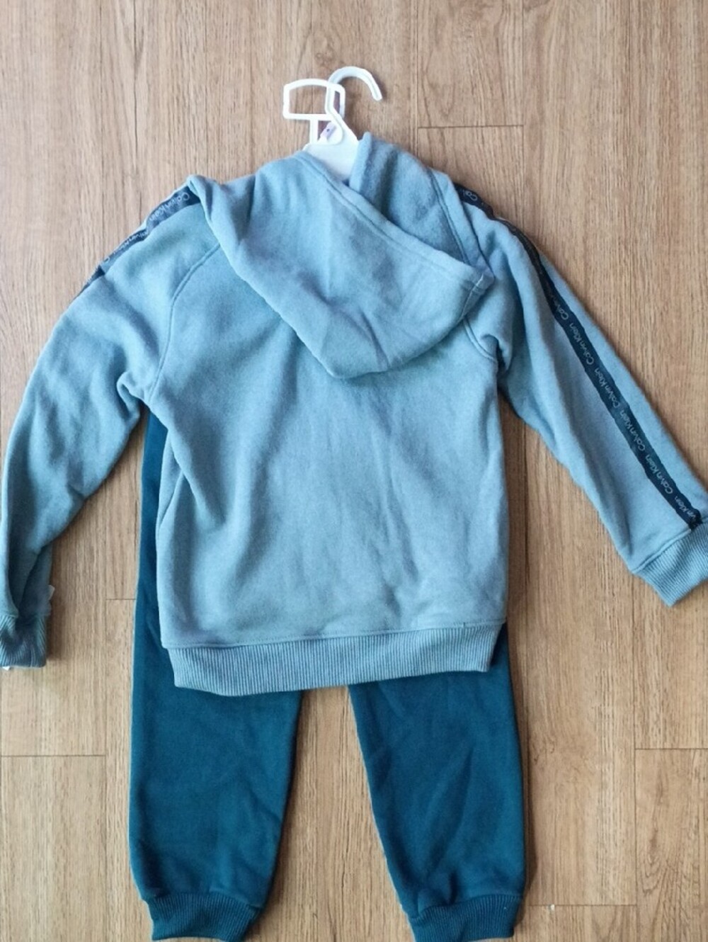 Calvin Klein Kids Sage Hoodie with Teal Joggers - Picture 5 of 7